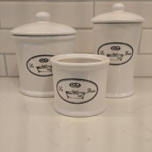 White Ceramic Bath Accessories Set